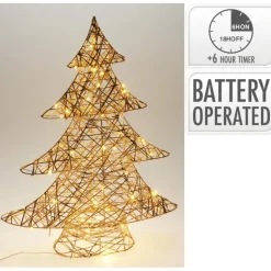 Albero di Natale Luminoso con Led Champagne 60 Cm