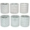 Bicchiere Bianco Porta Tea Light h 9 cm. Pezzo Singolo