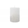 Candela decorata con glitter 10 cm.