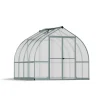 Canopia Bella Doppio Strato Serra Da Giardino in Policarbonato 244X244X219 cm Argento