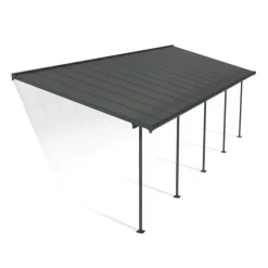 Canopia Capri Pergola Addossata in Alluminio 3X9.2 m Grigio