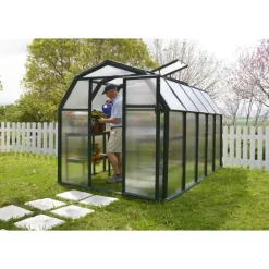 Canopia Eco Grow Doppio Strato Serra Da Giardino in Policarbonato 321X204X198 cm Verde