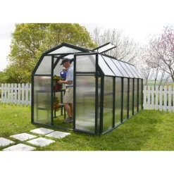 Canopia Eco Grow Doppio Strato Serra Da Giardino in Policarbonato 383X204X198 cm Verde