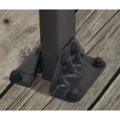 Canopia Feria Pergola Addossata in Alluminio 3X13.4 m Grigio