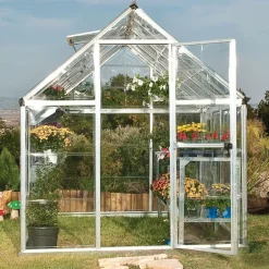 Canopia Harmony Trasparente Serra Da Giardino in Policarbonato 426X185X208 cm Argento