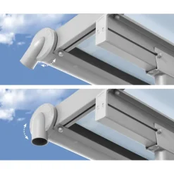 Canopia Olympia Pergola Addossata in Alluminio 3X7.4 m Bianco