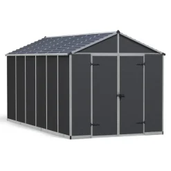 Canopia Rubicon Casetta Da Giardino in Policarbonato Ultra Resistente 452X237X235 cm Grigio Scuro