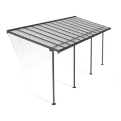 Canopia Sierra Pergola Addossata in Alluminio 2.3X6.7 m Grigio