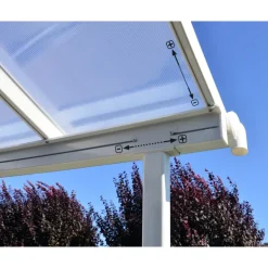 Canopia Sierra Pergola Addossata in Alluminio 2.3X4.5 m Bianco