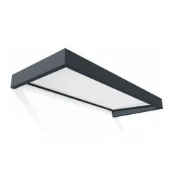 Canopia Sophia Pensilina Da Esterno 215X95 cm - Struttura Grigia Pannelli Opal Bianco