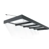 Canopia Sophia XL Pensilina Da Esterno 472X140X67 cm - Struttura Grigia Pannello Trasparente
