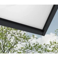 Canopia Sophia XL Pensilina Da Esterno 850X140 cm - Struttura Grigia Pannelli Opal Bianco