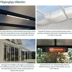 Canopia Stockholm Pergola Addossata in Alluminio di Premium 3.4X3.7 m Trasparente