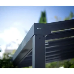 Canopia Stockholm Pergola Addossata in Alluminio di Premium 3.4X6.6 m Trasparente