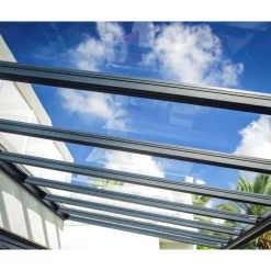 Canopia Stockholm Pergola Addossata in Alluminio di Premium 3.4X8 m Trasparente