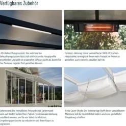 Canopia Stockholm Pergola Addossata in Alluminio di Premium 3.4X8 m Trasparente