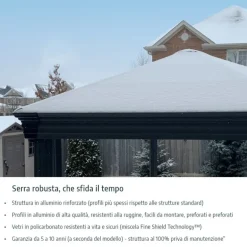 Canopia Sun Room Veranda in Policarbonato 2.7X5.7 m Bianco