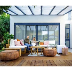 Canopia Tenda da Tetto Per la Pergola Stockholm 3.4X9.5 m Bianco