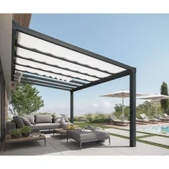 Canopia Tenda da Tetto Per la Pergola Stockholm 3.4X6 m Bianco