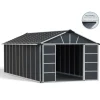 Canopia Yukon Casetta Da Giardino in Policarbonato 643X332X252 cm Grigio Pavimento Incluso