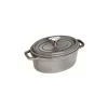 Cocotte Ovale 31 cm Grigia Graphite in Ghisa