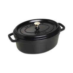 Cocotte Ovale 31 cm Nera in Ghisa