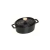 Cocotte Ovale 37 cm Nera in Ghisa