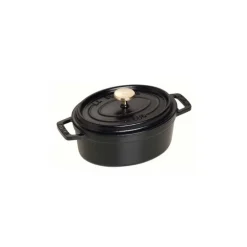 Cocotte Ovale 33 cm Nera in Ghisa