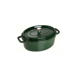 Cocotte Ovale 33 cm Verde Basilico in Ghisa