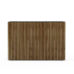 Fioriera Alta Herstera DECO PLANTER DIVIDER 25 in Metallo colore Nero e Legno 100x25x80 cm