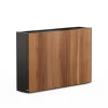Fioriera Alta Herstera DECO PLANTER DIVIDER 25 in Metallo colore Nero e Pannello Effetto Legno 120x25x80 cm