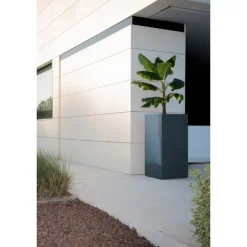 Fioriera Alta Herstera PLANTER COLUMN in Metallo colore Antracite 50x50x100 cm