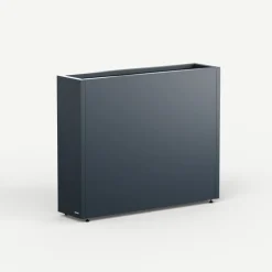 Fioriera Alta Herstera PLANTER DIVIDER 25 in Metallo colore Antracite 100x25x80 cm