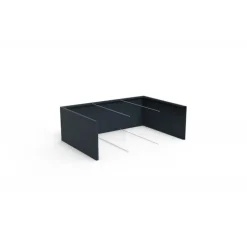Fioriera Bassa Herstera PLANTER EDGE in Metallo colore Antracite 150x100x50 cm