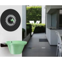 Fontana da Giardino Aquapoint a Parete Wall Fountain Daisy Verde Salvia
