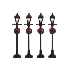 Gas Lantern Street Lamp Set of 4 B/O 4.5V Cod. 64498