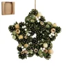 Ghirlanda Addobbata a Forma di Stella Color Verde 34 cm