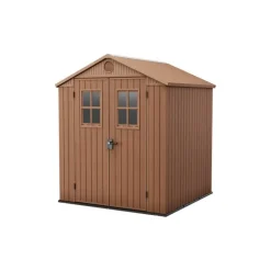 Keter Casetta da Giardino in Resina DARWIN 6x6 Wood con Finestre Frontali