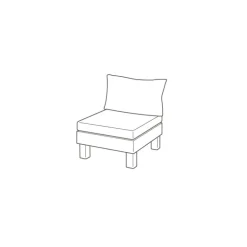 Keter Lounge ELEMENTS Modulo Seduta con Schienale e Cuscino