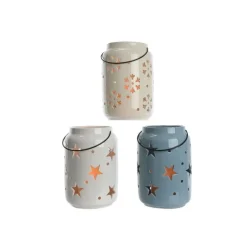 Lanterna in Ceramica Luminose Dim. 15x15x22.5 cm. Pezzo Singolo