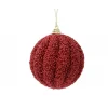 Pallina da appendere con glitter 8 cm.