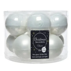 Palline di Natale in Vetro Diam 6 cm Set di 10