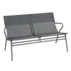 Panca Bassa imbottita VENCE LaFuma LFM5287 Obsidian/Titane