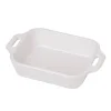 Pirofila Gratin Rettangolare 26 x 17 cm Bianca in Ceramica