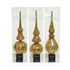 Puntale in vetro 31 cm oro. Pezzo Singolo