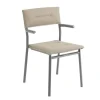 Sedia Impilabile con Braccioli ORON LaFuma LFM5273 Moka