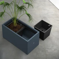 Sistema di Irrigazione Automatica per Fioriera in Metallo Herstera 100x50x50 cm