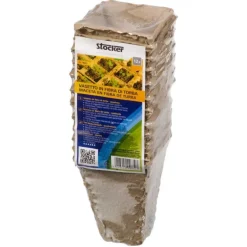 Stocker Vasetto in fibra di torba quadrato 6 x 6 x h9 cm