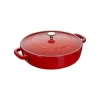 Tegame Chistera 24 cm Rosso in Ghisa