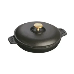 Tegame con Coperchio 20 cm Nero in Ghisa
